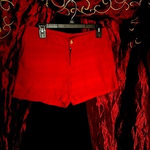 Cute little red shorts very comfy! True to the size!